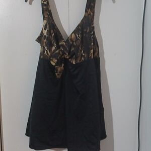 Stylish Black and Brown Women's Top